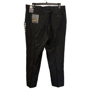 Perry Ellis Portfolio Mens Black Neo-Luxe Dress Pants 38x30 No-Iron Premium Fabr